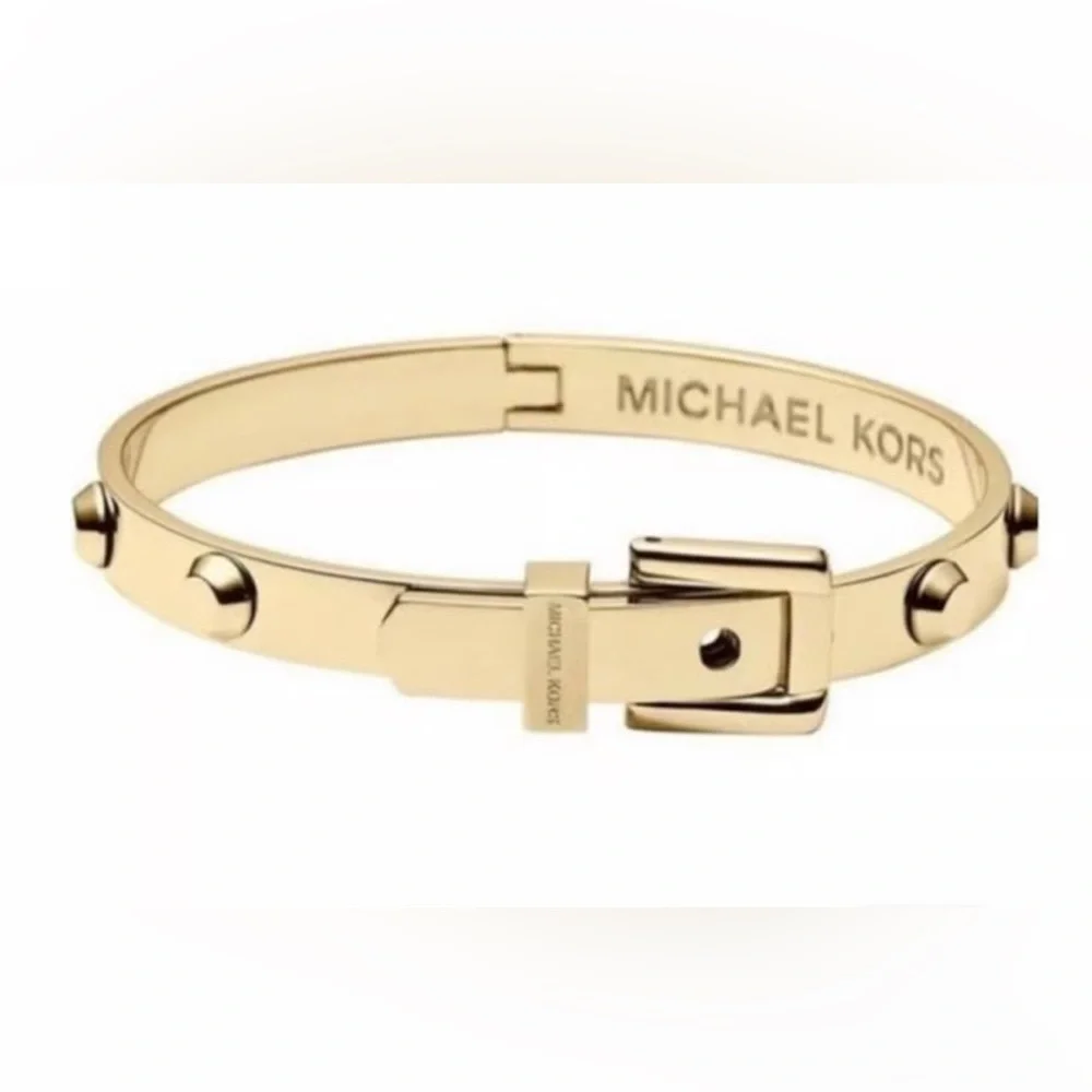 Michael Kors Goldtone Astor Buckle Bracelet - Picture 2 of 6